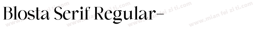 Blosta Serif Regular字体转换
